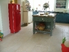 Honed and chipped flooring