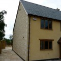 New build in Stour Row using sawn and split on the gable ends